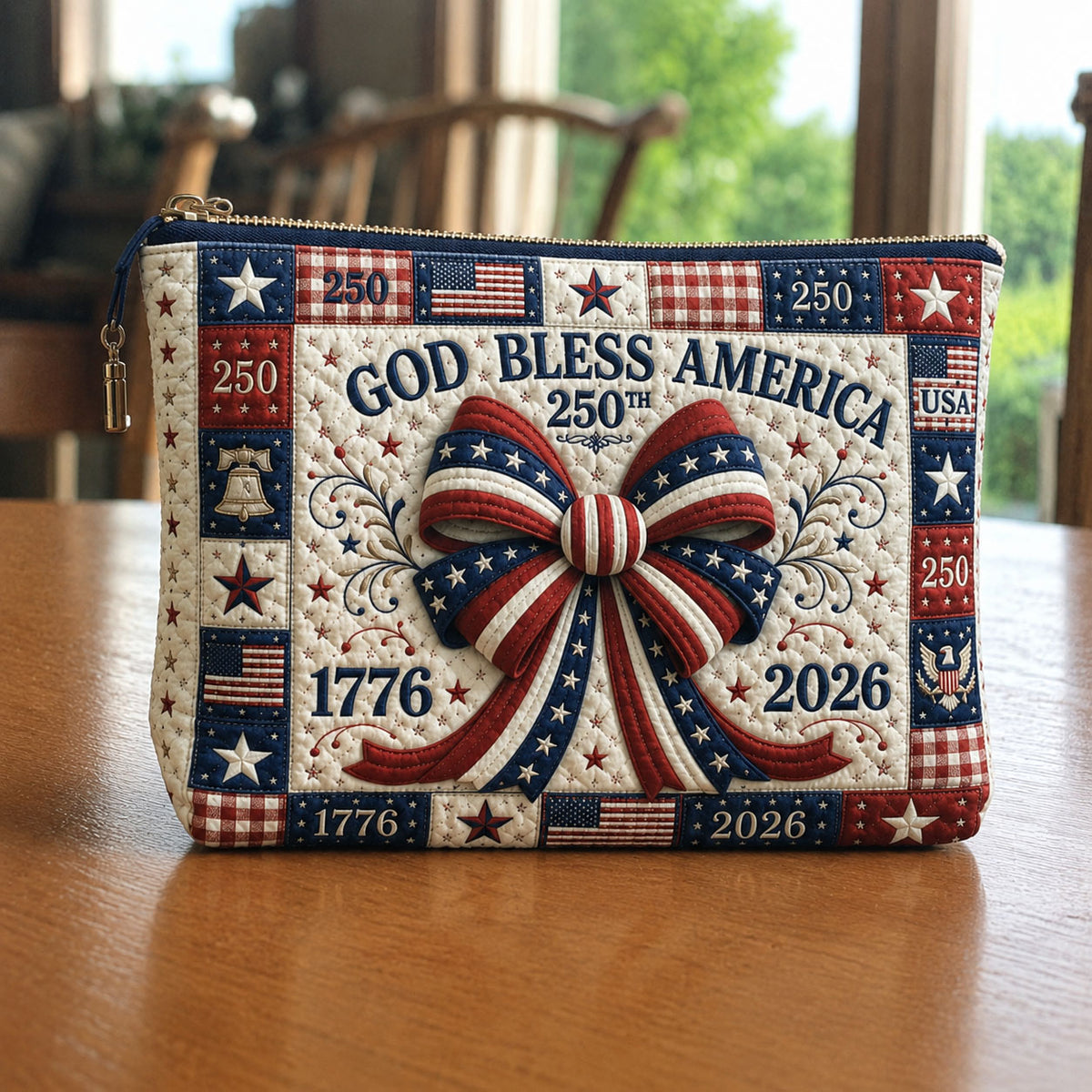God Bless America 250th Quilted Purse GFTOHNL186C1