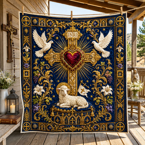 Heart Of The Lamb Quilted Blanket GFTOHNL1884