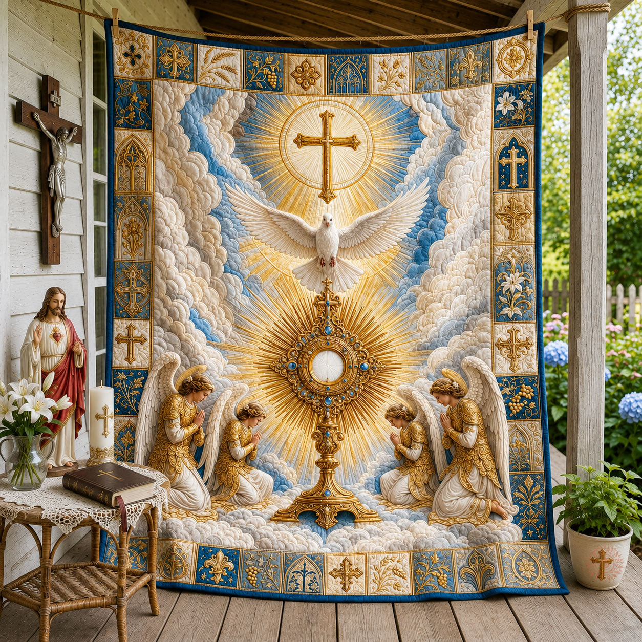 Adoration In Heaven Quilted Blanket GFTOHNL1887
