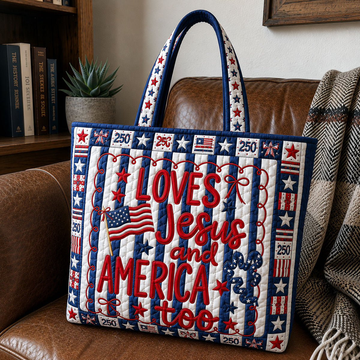 Sweet Summer USA Quilted Tote Bag GFTOHNL189