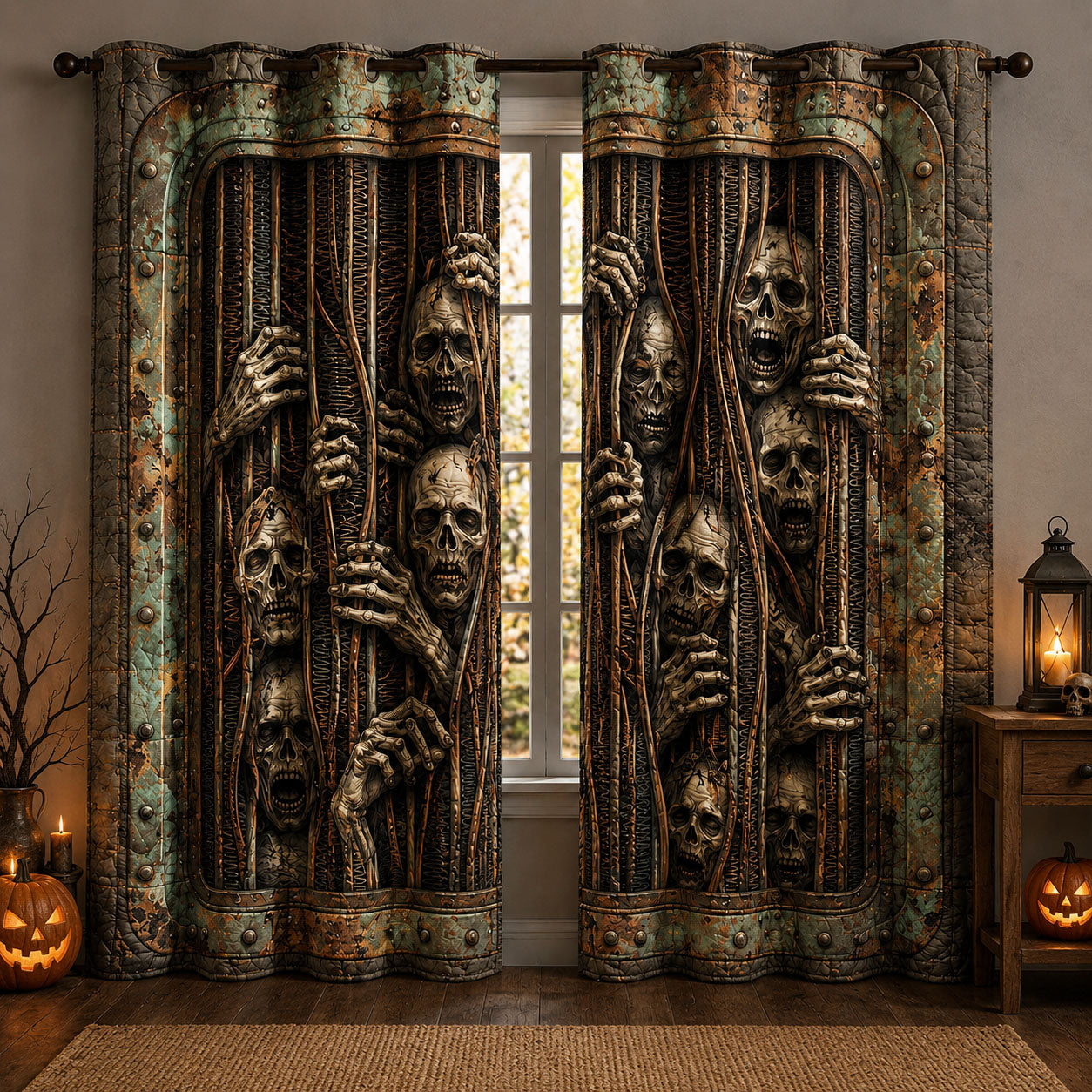 Prison Of The Damned Quilted Curtains GFTOHNL1919
