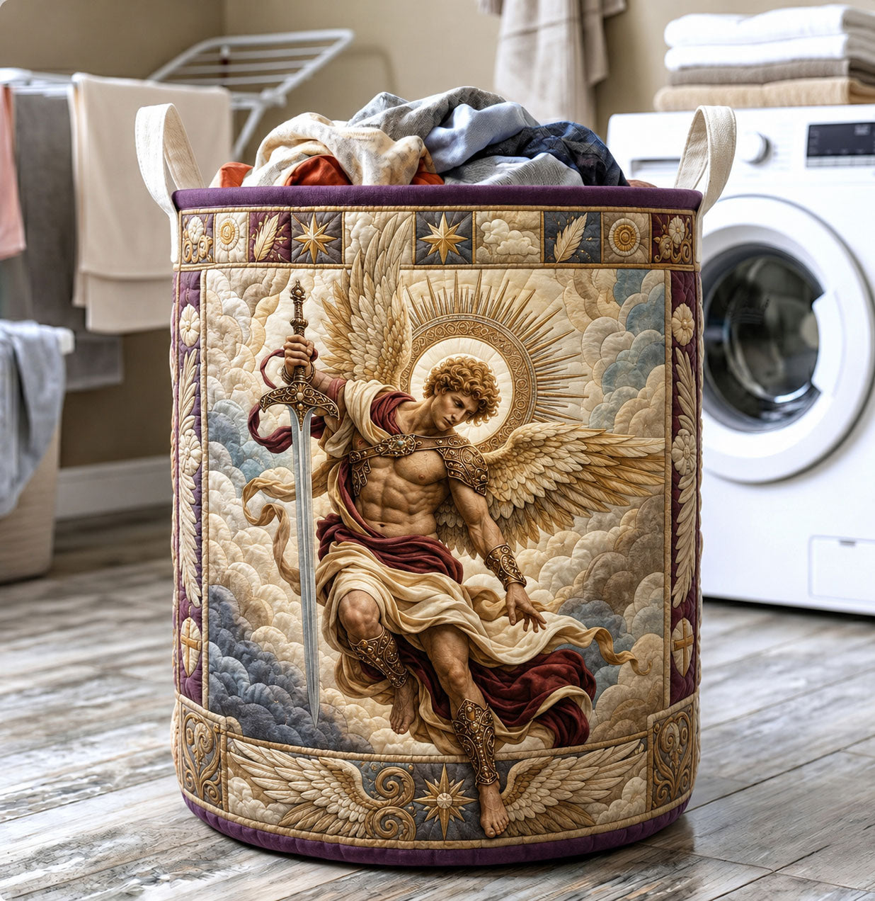 Strength From Above Quilted Laundry Basket GFTOHNL1945