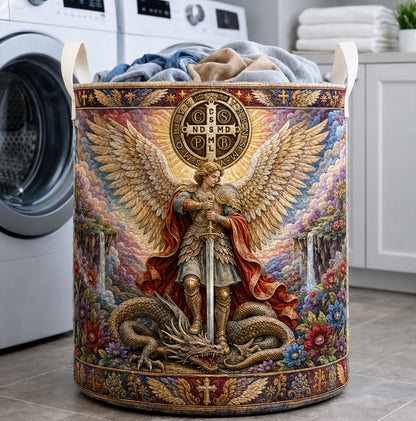 Victory Over Darkness Quilted Laundry Basket GFTOHNL1946