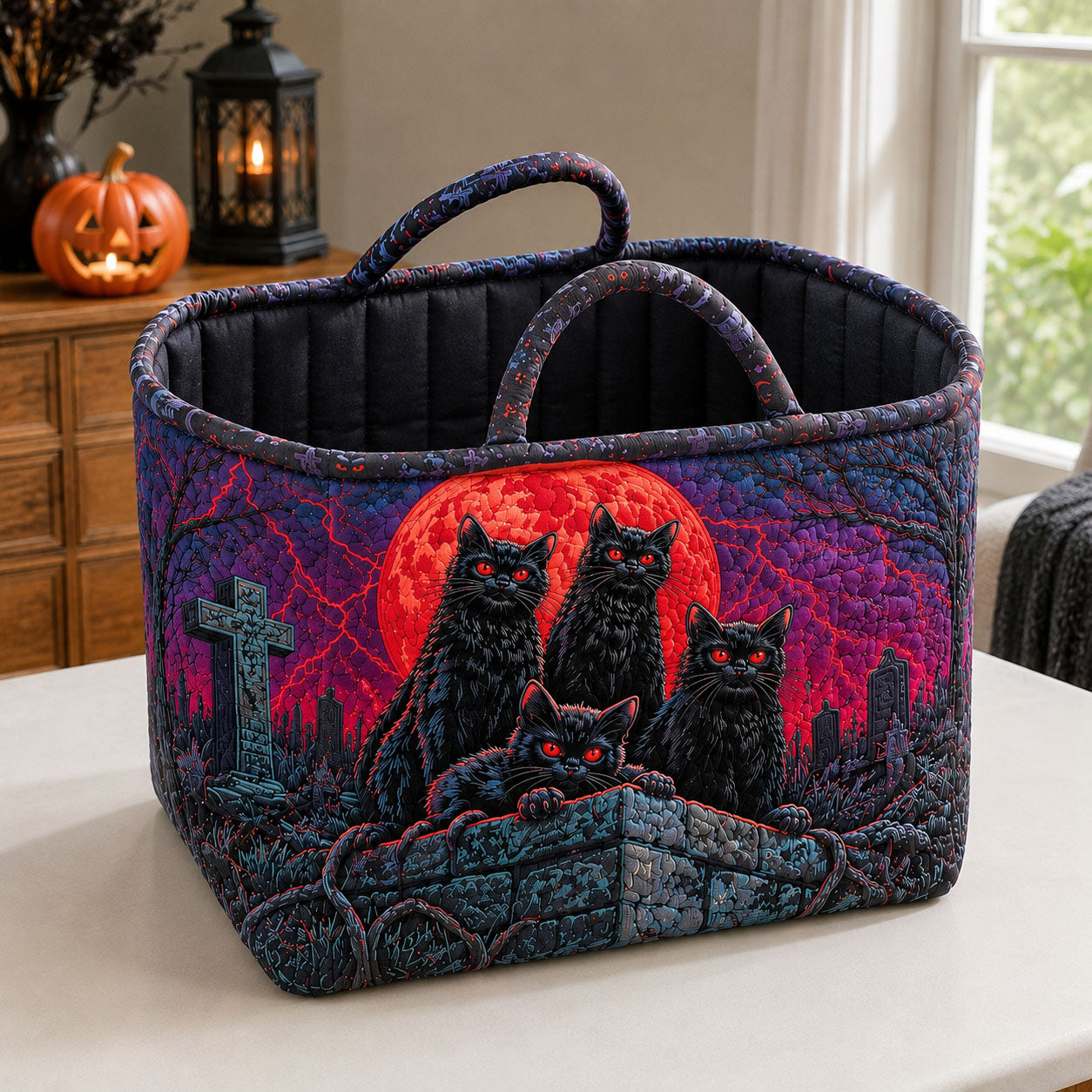 Guardians Of The Crimson Moon Quilted Storage Basket GFTOHNL1951