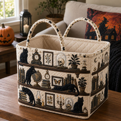 Midnight Curiosity Cabinet Quilted Storage Basket GFTOHNL1952