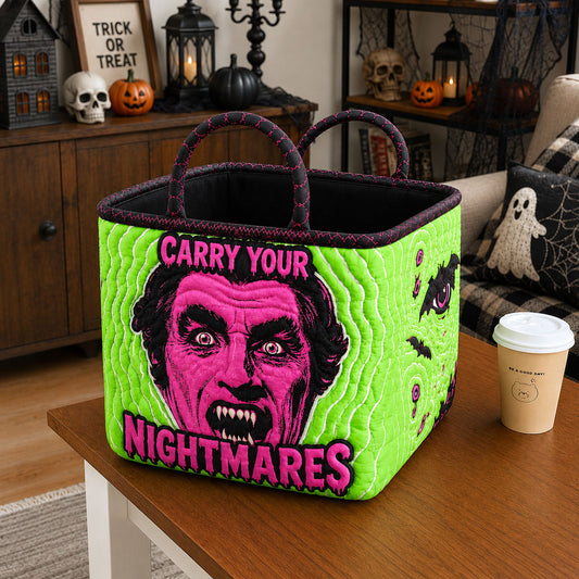 Carry Your Nightmares Quilted Storage Basket GFTOHNL1955