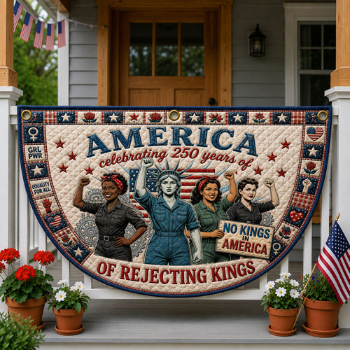 Strong Brave Bold Americana Fan Flag GFTOHNL196
