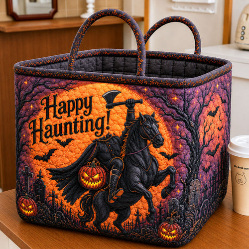 Midnight Headless Ride Quilted Storage Basket GFTOHNL1960