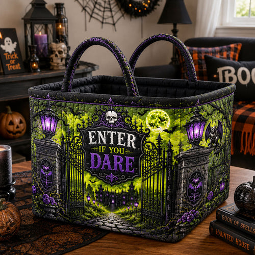 Enter If You Dare Quilted Storage Basket GFTOHNL1961