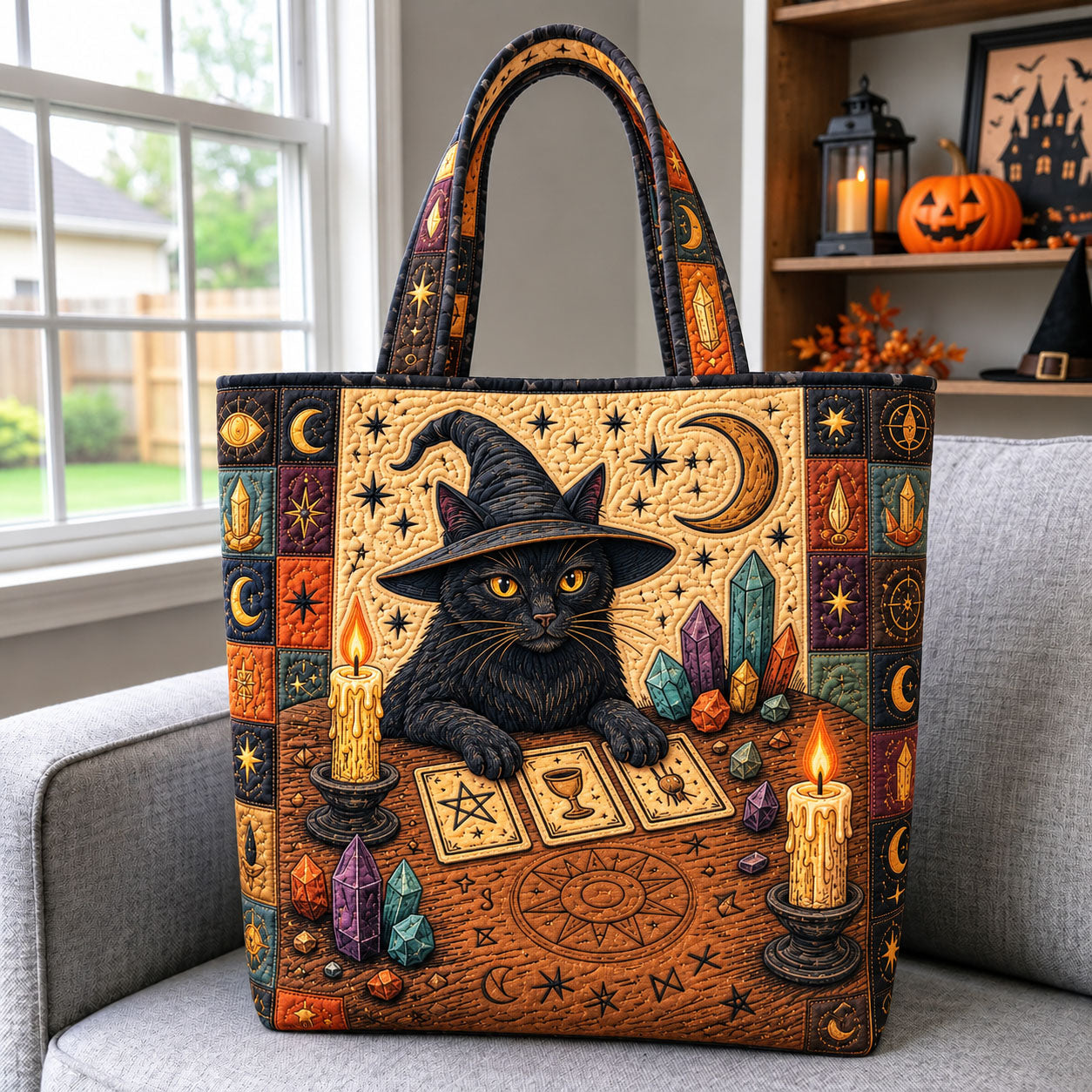 Witch Familiar Quilted Tote Bag GFTOHNL1979