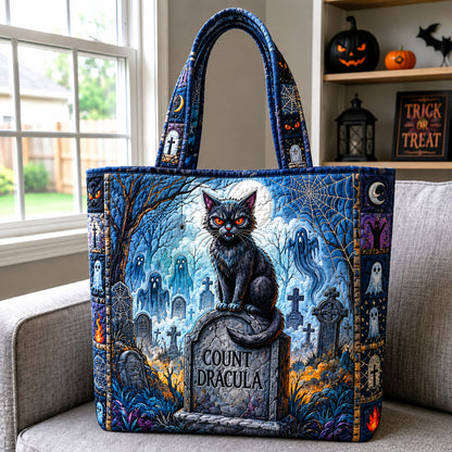 Count Dracula Cat Quilted Tote Bag GFTOHNL1984
