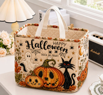 Happy Pumpkin Friends Quilted Storage Basket GFTOHNL1987