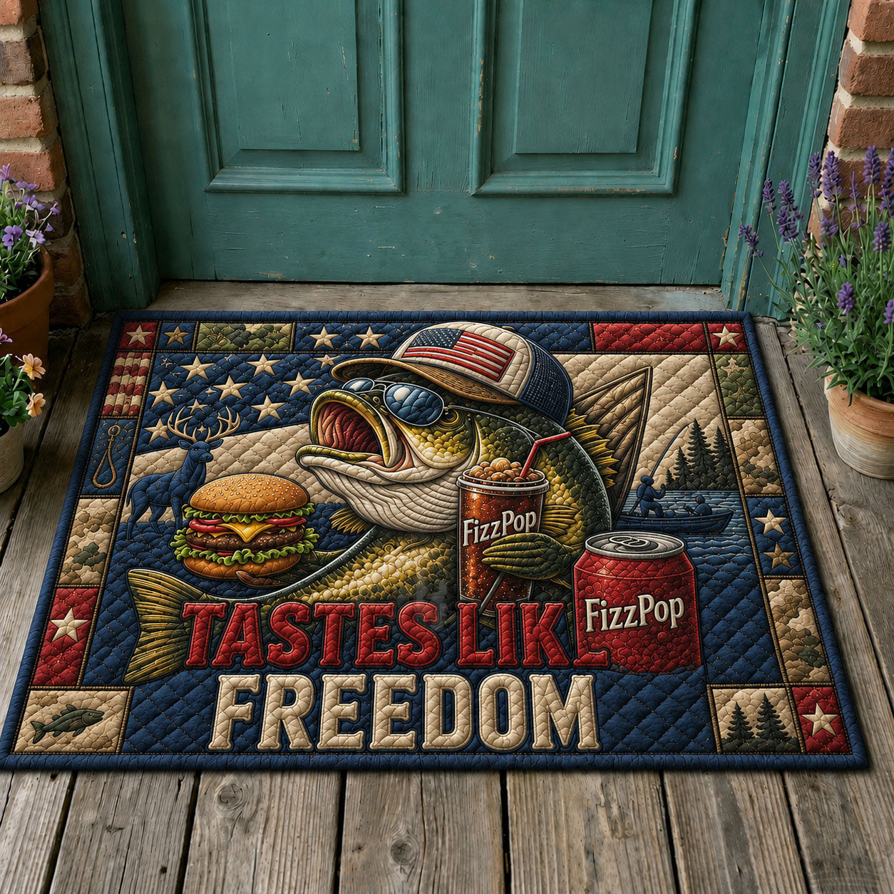 Tastes Like Freedom Bass Doormat GFTOHNL203