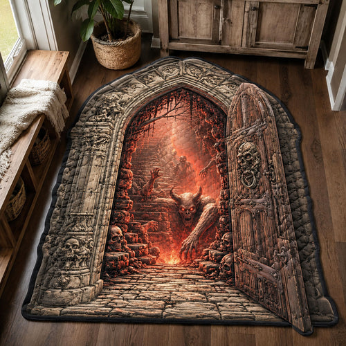 Gateway To Hell Demon Custom Shape Area Rug GFTOHNL2035