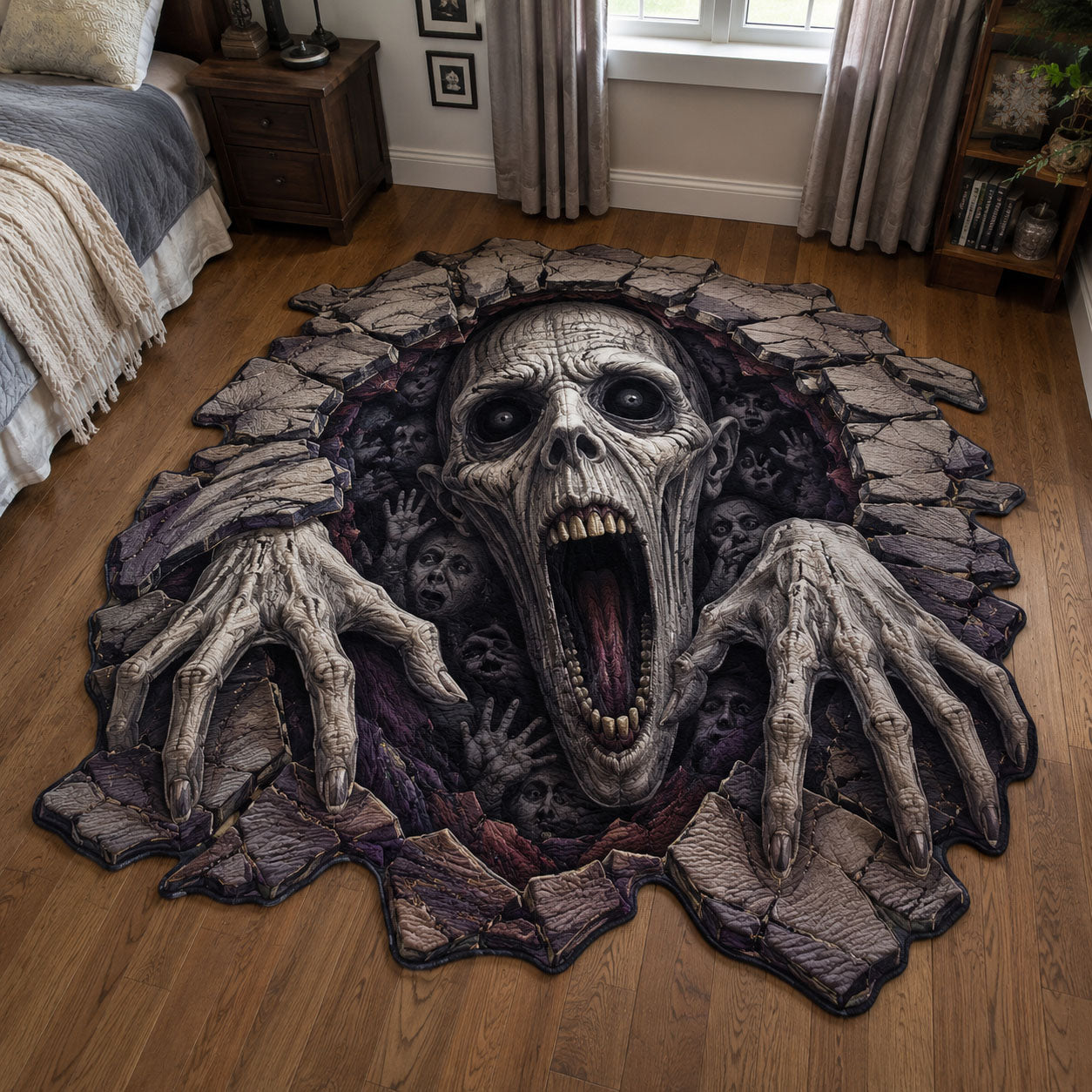 Screaming Undead Floor Breaker Custom Shape Area Rug GFTOHNL2038