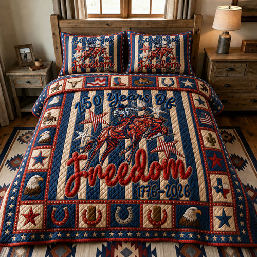 American Spirit Rodeo 3-Piece Quilted Bedding Set GFTOHNL207