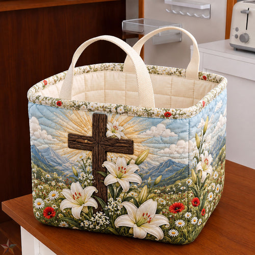 Lily Cross Meadow Quilted Storage Basket GFTOHNL2072