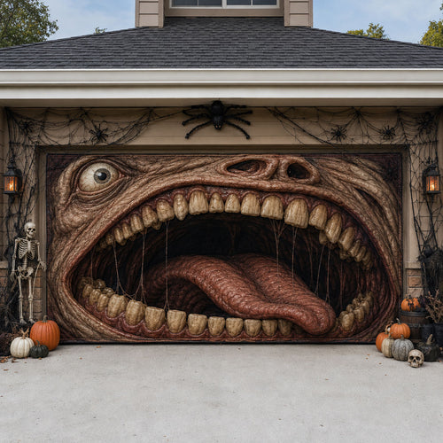 Monster Mouth Garage Door Banner GFTOHNL2082