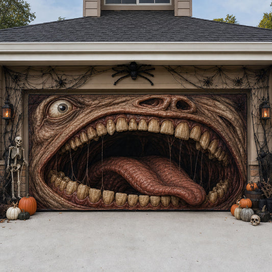 Monster Mouth Garage Door Banner GFTOHNL2082