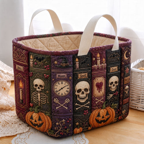 Midnight Spell Library Quilted Storage Basket GFTOHNL2119