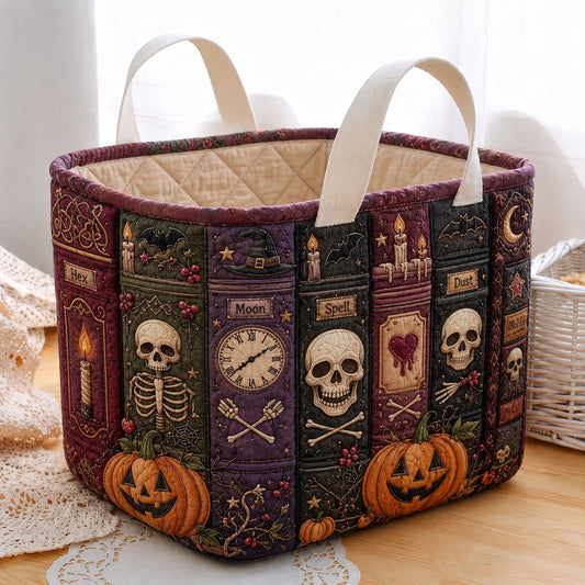 Midnight Spell Library Quilted Storage Basket GFTOHNL2119