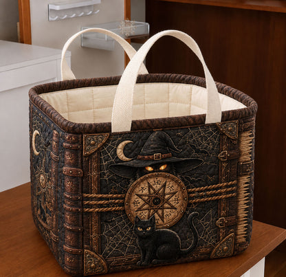 Familiar Forbidden Grimoire Quilted Storage Basket GFTOHNL2120