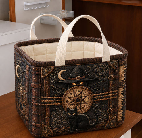 Familiar Forbidden Grimoire Quilted Storage Basket GFTOHNL2120