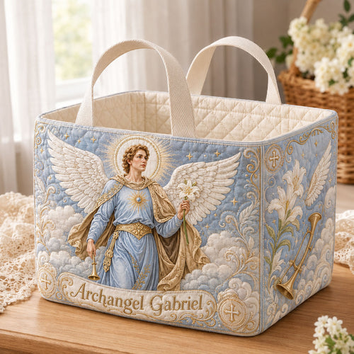 Archangel Gabriel Messenger Quilted Storage Basket GFTOHNL2123