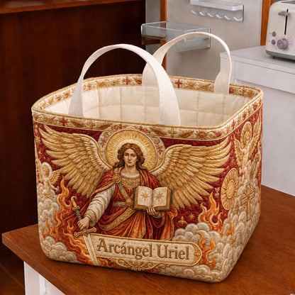 Archangel Uriel Divine Wisdom Quilted Storage Basket GFTOHNL2127