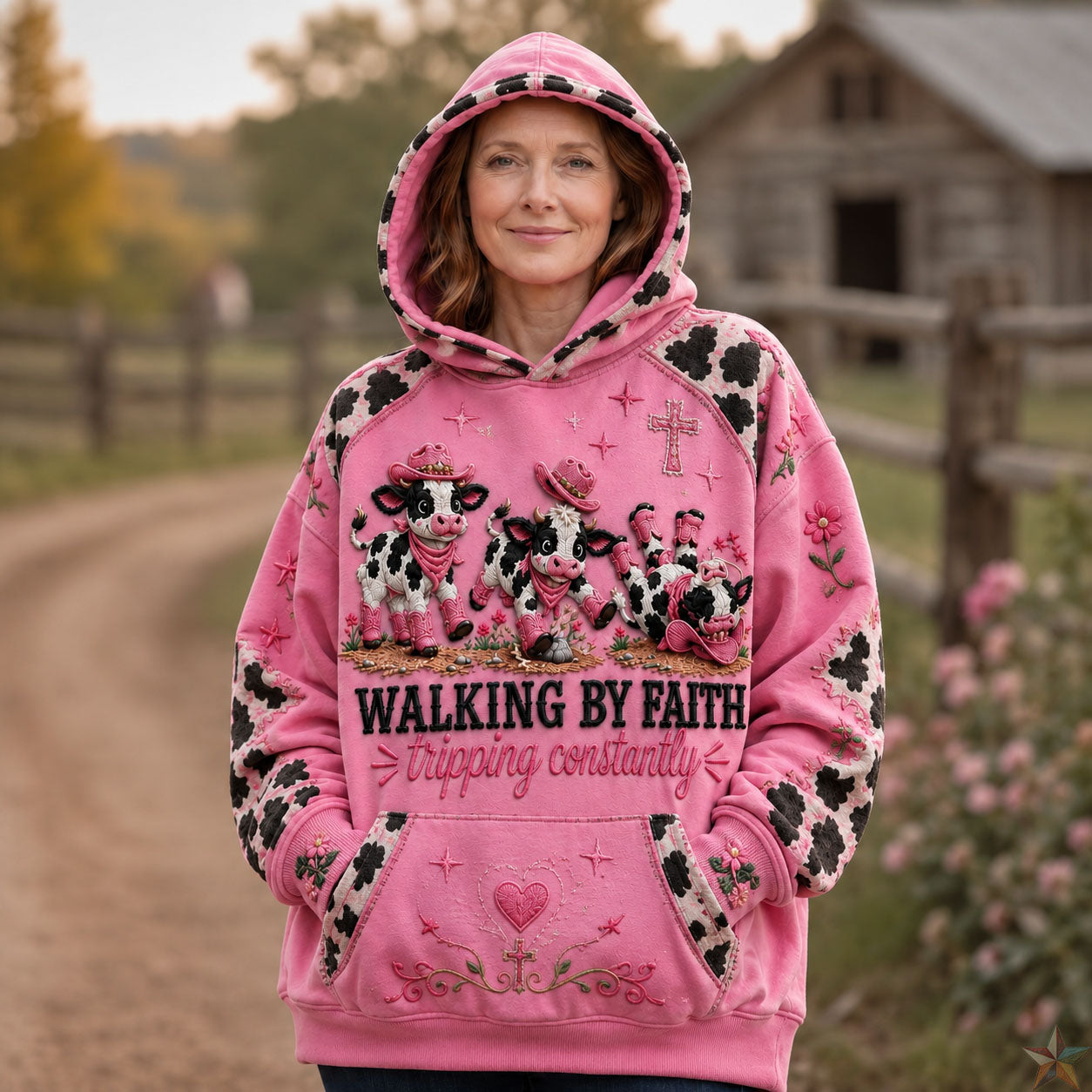 Walking By Faith Cowgirl Hoodie GFTOHNL2156