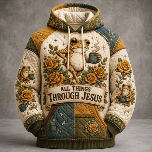 All Things Through Jesus Hoodie GFTOHNL2168