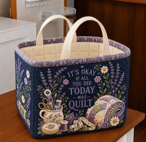 Quilting Is Enough Quilted Storage Basket GFTOHNL2171