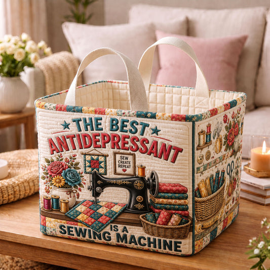 Best Antidepressant Quilted Storage Basket GFTOHNL2174