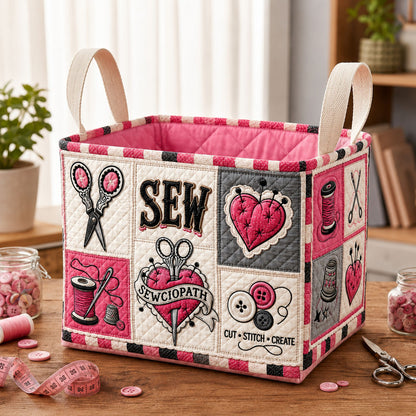 Sewciopath Creative Quilted Storage Basket GFTOHNL2176