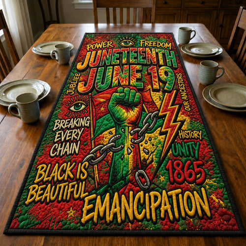 Juneteenth Emancipation Legacy Quilted Table Runner GFTOHNL221