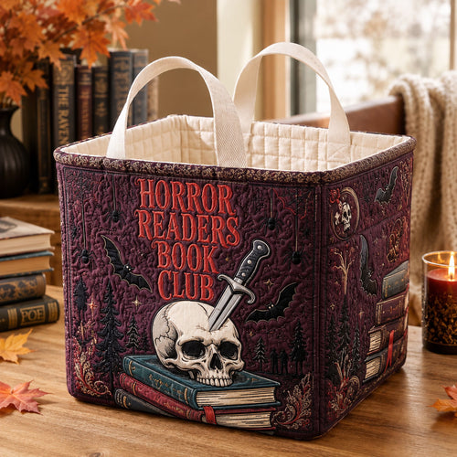Horror Readers Haven Quilted Storage Basket GFTOHNL2245