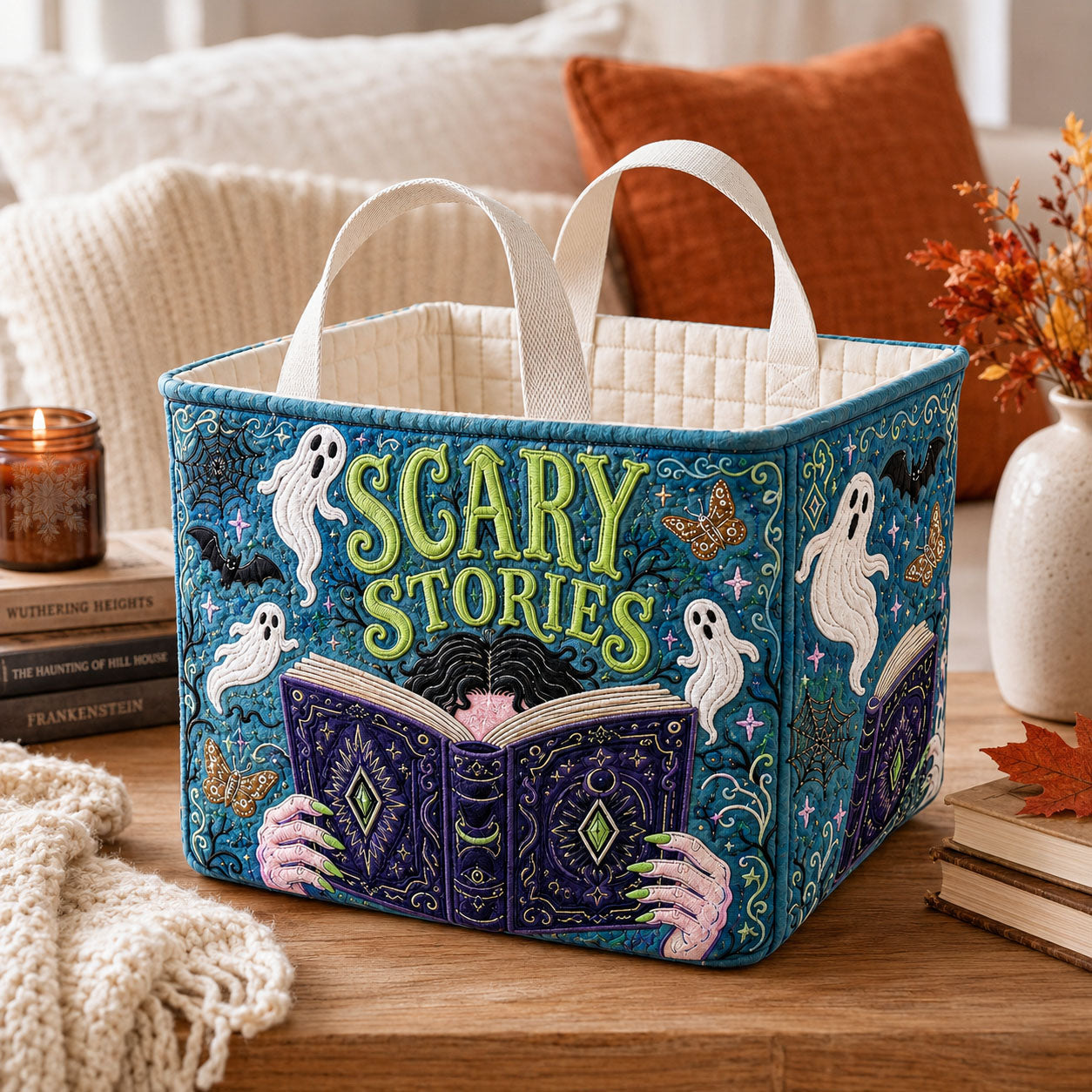 Ghost Story Magic Quilted Storage Basket GFTOHNL2246