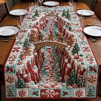 Gingerbread Candy Canyon Quilted Table Runner GFTOHNL2283