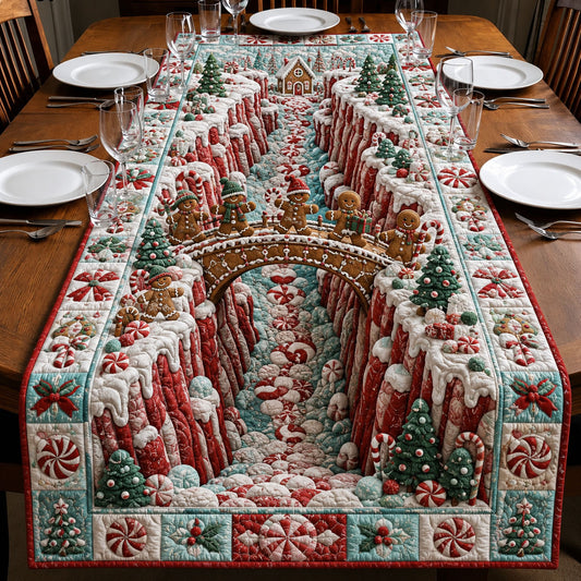 Gingerbread Candy Canyon Quilted Table Runner GFTOHNL2283