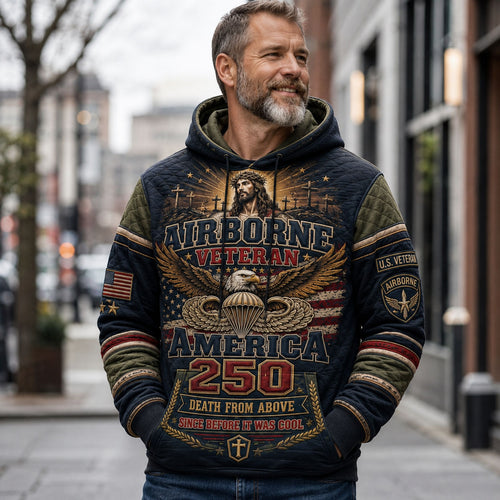 Airborne Veteran America 250 Hoodie GFTOHNL2296
