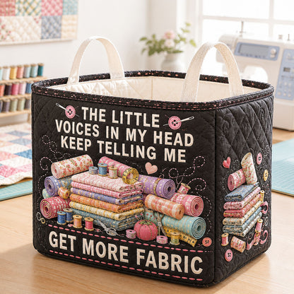 Whispers Of More Fabric Quilted Storage Basket GFTOHNL2371