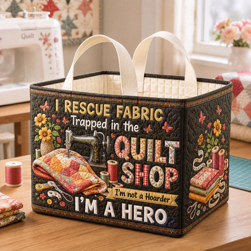 Fabric Rescue Hero Quilted Storage Basket GFTOHNL2372