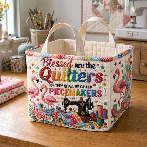 Blessed Piecemakers Quilted Storage Basket GFTOHNL2374