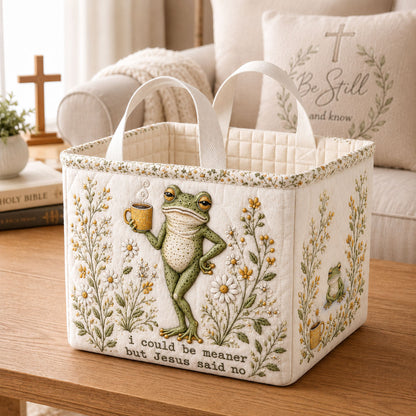 Grace Keeps Me Kind Quilted Storage Basket GFTOHNL2381