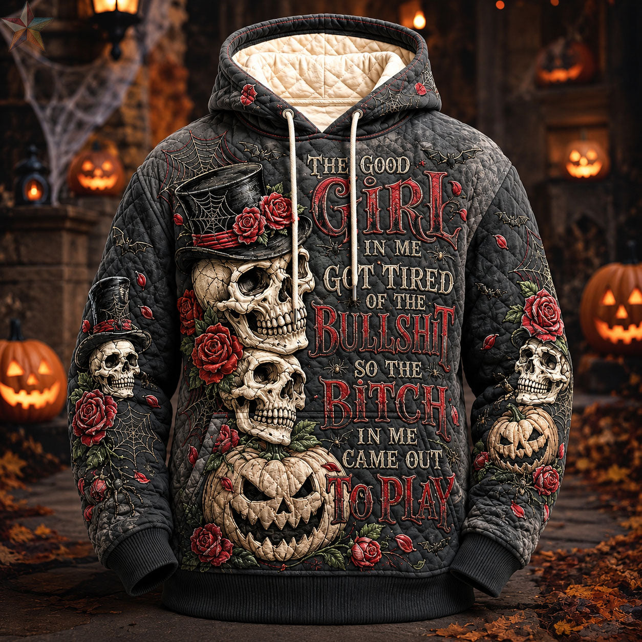 Good Girl Gone Wicked Skull Hoodie GFTOHNL2417
