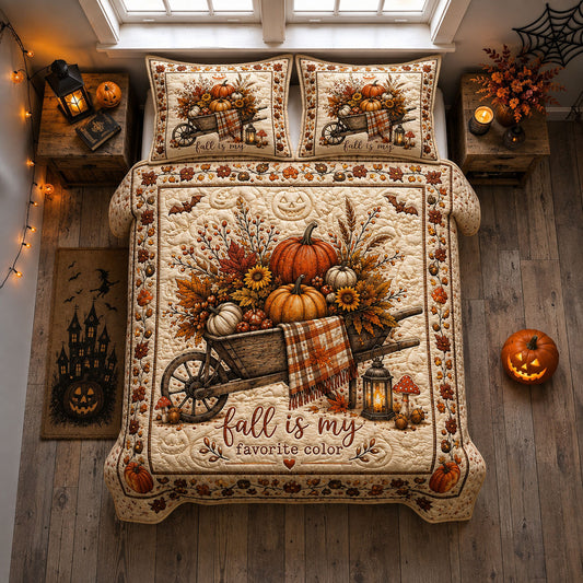 Fall Is My Favorite Color Harvest 3-Piece Quilted Bedding Set GFTOHNL2420