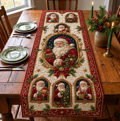 Santa Portrait Collection Quilted Table Runner GFTOHNL2445