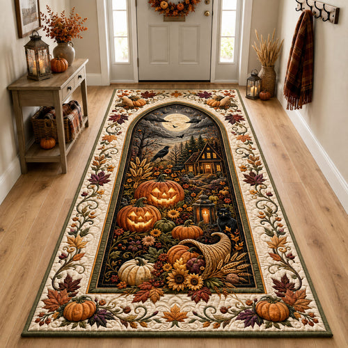 Harvest Moon Pumpkin Cottage Runner Rug GFTOHNL2455