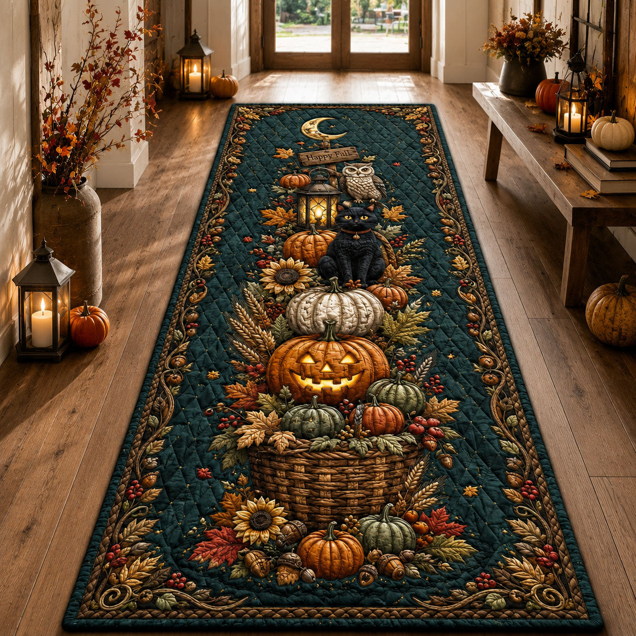 Harvest Basket Blessings Runner Rug GFTOHNL2458