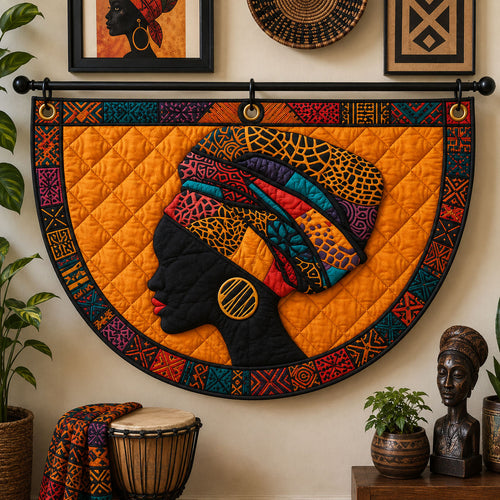 Tribal Profile Afro Queen Fan Flag GFTOHNL246